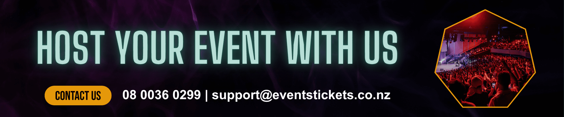 Events Tickets website 1920 X 400 px